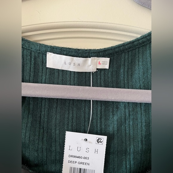 NWT Lush Brand Stretchy Bodycon Dress Long Sleeve Women’s Size Large - Picture 8 of 14